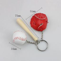 Chaveiro personalizado com decoração de beisebol badminton, pingente de bolsa estilo esportivo moda casual legal - Image 6