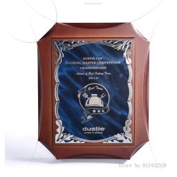 Placa personalizada do alumínio da borda da decoração, Placa de madeira da honra, Prêmio personalizado, Decoração home, Criativo - Image 3