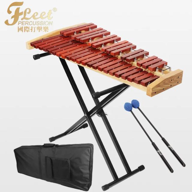 Flauta de Madeira Mogno para Percussão - Instrumento Profissional de Alto Desempenho, Escala de 37 Chaves