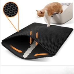 Tapete de areia para gatos com EVA extra, dupla camada, areia anti-queda, anti salpicos externos, agregado familiar - Image 4