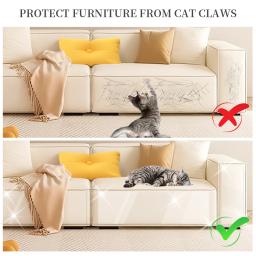 Cat Scratch Deterrent Tape, Protetores de Móveis de Gatos, Transparente, Auto-adesivo, Pet Training Acessórios - Image 6