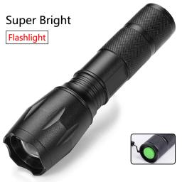 Acampamento ao ar livre caminhadas tático flash luz super brilhante poderosa t6 lanterna led super brilhante liga de alumínio tocha portátil - Image 1