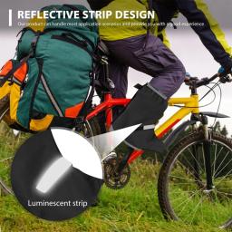 Capas de bicicleta com preto reflexivo, Fixadores ajustáveis para ciclismo, Capa de chuva impermeável, Sapatos ao ar livre - Image 3