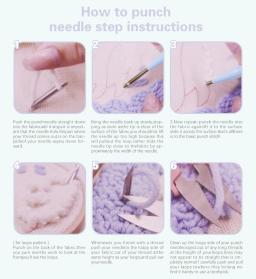 GATYZTORY-Punch Agulha Bordados Starter Kits, Animal DIY Agulha Artesanato, Fornecimento de Arte para Adultos, Iniciante Hoop Yarn, Rug Tool Set - Image 4