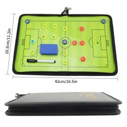 Two-Fold Folding Zipper magnético Football Tactics Board, treinador, mesa de areia, equipamento tático - Image 5