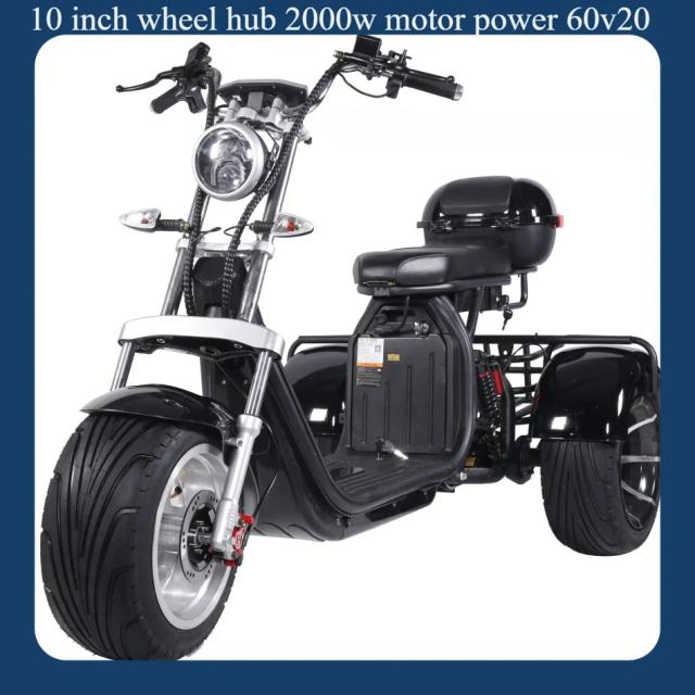 Triciclo Elétrico Rei de Escalada Resistente Novo Tipo Scooter Mobilidade Elétrica