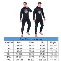 Fato de neoprene Split masculino, manga comprida, capuz térmico, calça de mergulho anti-frio, roupas profissionais de caça a peixes, 5mm - Image 6
