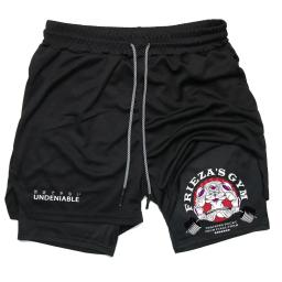 Shorts de performance preto anime para homens e mulheres, shorts de compressão respiráveis, secagem rápida, atletismo, corrida, treino, ginásio, verão - Image 1