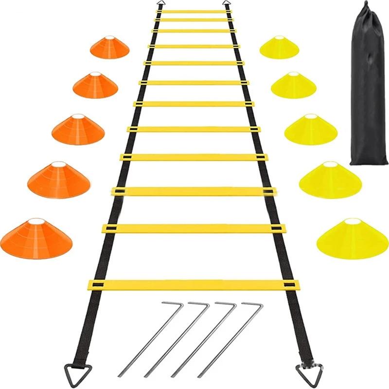 Esportes ao ar livre Prop Agile Ladder, futebol, basquete, ritmo, velocidade de equilíbrio, corda de treinamento, obstáculos para crianças, 42cm - Image 1