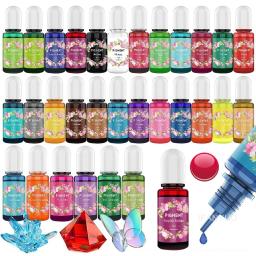 Pigmento epóxi 30 cores líquido epóxi resina uv corante transparente para resina uv coloração diy resina arte jóias fazendo ferramentas - Image 1