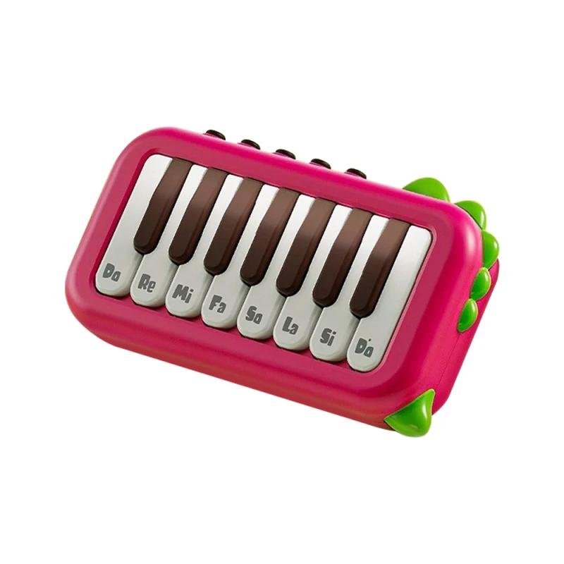Mini piano eletrônico com teclas iluminadas, Piano de bolso 15 teclas, Um clique alternando entre 3 tons diferentes, Instrumento musical - Image 1