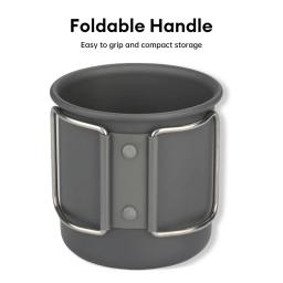 Copo De Caneca De Acampamento De Titânio, Louça Turística, Utensílios De Piquenique, Equipamento De Cozinha Ao Ar Livre, Conjunto De Cozinhar De Viagem, Panelas, Caminhadas Drinkwar - Image 4