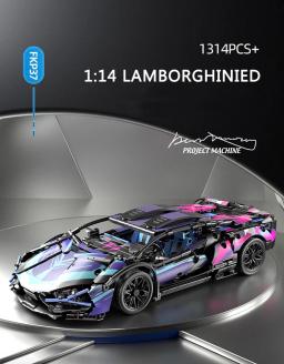 1314 pçs kits de construção para adultos lamborghini técnico 1:14 corrida supercar bloco de construção brinquedos para crianças presentes natal - Image 3