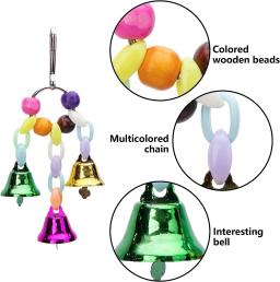 Combinação Brinquedos De Pássaro Conjunto para Pequeno Papagaio, Balanço, Mastigação, Treinamento, Rede De Suspensão, Sino, Poleiro, Escada - Image 5