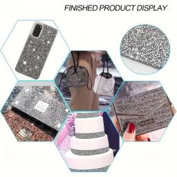 1 rolo autoadesivo glitter cristal strass adesivo fita de diamante diy adesivo strass artes artesanato carro telefone câmera deco - Image 5