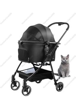 Zoosky-Carrinho Dobrável para Pequenos Animais De Estimação, Cão, Gato, Cachorro, 4 Rodas, Transportador De Viagem Removível, 3 em 1 - Image 1