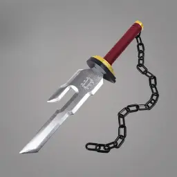Arma do Jujutsu Kaisen, Fushiguro Toji Lança Invertida do Céu, Corrente de Mil Milhas, Modelo de Madeira para Cosplay Toy, 45cm - Image 3