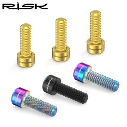 Risco 2 pc/set m6 * 18mm parafusos de fixação do braço da manivela mountain road bicicleta roda dentada braço parafusos fixos liga titânio acessórios parafuso da bicicleta - Image 2
