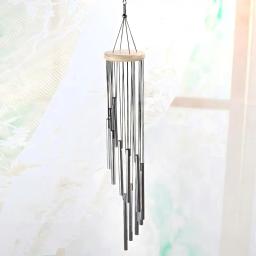 Carrilhão de vento musical, 12 tubos, sinos de vento, decoração, ouro/prata, para sala de estar, quarto, jantar, cafeteria, tubos de sinos de vento - Image 4