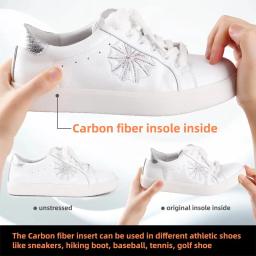 Inserções de calçados de fibra de carbono para homens e mulheres, palmilha para basquete, futebol, caminhadas, esportes, sapatos ortóticos, inserção mais severa, 1,2mm - Image 5