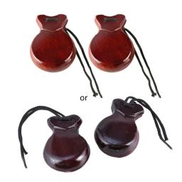 Castanholas dança flamenca com corda castanheiro espanhol para crianças adultos, 2 peças - Image 1