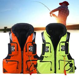 Versátil impermeável Pesca Life Vest, Jaqueta de segurança resistente ao rasgo para deriva, Esportes aquáticos - Image 5