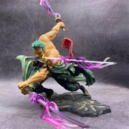 Roronoa Zoro Três Lâminas Figura Anime, Estátua de Manga Sa-máximo, Coleção Action Figure, Modelo de Brinquedo para Criança, 1 PC, 10cm, Em Stock - Image 1