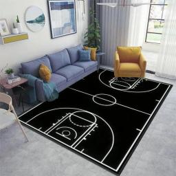 Tapete de área casa com quadra de basquete, tapetes antiderrapantes, capacho preto, tapete de entrada, sala de estar, decoração interior e exterior - Image 1
