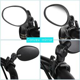 Espelho Retrovisor de bicicleta com 360 ° ajustável Girando Handle, Espelho Convexo, Outdoor Sports Safety, Convex Bar, 1Pc - Image 3