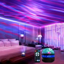 Projetor Aurora Galaxy com Controle Remoto, Luz Noturna Colorida, Rotação de 360 ° GB, USB, Luzes Noturnas Coloridas, Home Theater, Room Decor, 5V - Image 1
