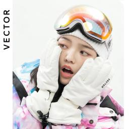 Vector luvas de esqui feminino inverno quente à prova dwaterproof água esqui snowboard luvas snowmobile equitação motocicleta ao ar livre luvas de neve 2020 novo - Image 2