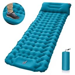 Almofada de dormir ao ar livre acampamento colchão inflável com travesseiros esteira de viagem cama dobrável ultraleve almofada de ar caminhadas trekking - Image 5
