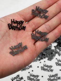 Decoração confete para festa de aniversário cor preta, 15g - Image 3