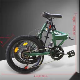 Fj dobrável montanha velocidade variável bicicleta adulto homem e mulher 20 Polegada ultra leve portátil para adolescentes bicicleta dobrável - Image 2