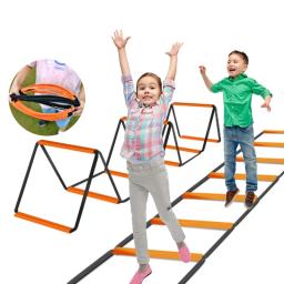 Escada dobrável ágil multifuncional para crianças, escada de salto, escada de treinamento, exercício físico, hurdle stand, esporte ao ar livre - Image 1