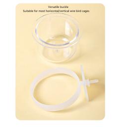 alimentação pássaros transparentes, parafuso alimentadores para pássaros gaiola, alimentadores internos - Image 5