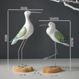 Gaivota de madeira para decoração, Estilo Oceano Mediterrâneo, Vintage, Materiais Ambientalmente Criativos, Cenas Múltiplas - Image 4