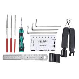 Profissional Guitar Care Tool Kit, Reparação Manutenção Tech Set para baixo elétrico acústico, Kit de ferramentas, 4 tipos - Image 6