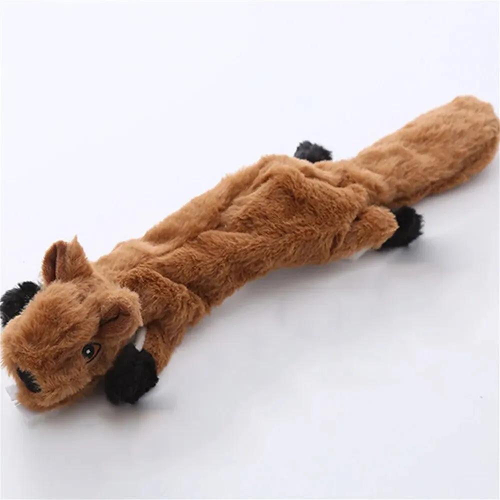 Squeaky Plush Squeaky Fox Fur Brinquedos para Pet, Squeaky Toy, Stuffingless, cão pequeno, médio, grande, Animais Suprimentos, 1Pc - Image 1