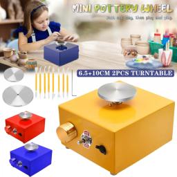 Mini Roda De Cerâmica DIY Ferramentas De Argila, Artesanato De Cerâmica, Cerâmica Elétrica Que Faz A Máquina, 6.5 e 10cm Turntable, Kit De Escultura - Image 1