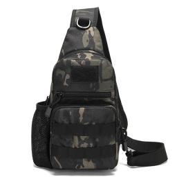 Mochila Molle tática para esportes, caminhadas, escalada, camping, caça, ombro, pesca, ao ar livre, multicam, pacote de garrafas Black Camo, 20L - Image 1