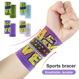 Protetores de pulso antiderrapantes respiráveis para esportes, protetores de nylon para tênis e basquete, aconchegantes protegem o pulso, boa elasticidade, 1 par - Image 3