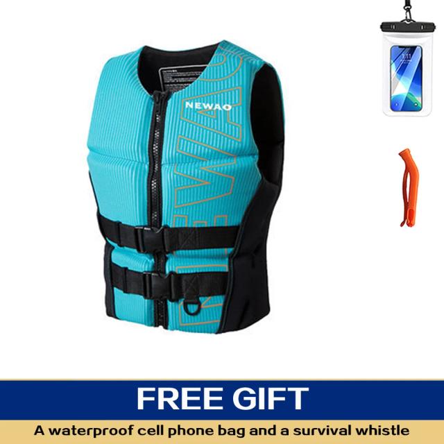Colete de Segurança Neoprene para Adultos: Ideal para Wakeboard, Natação, Pesca, Surf, Caiaque e Passeios de Barco