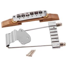 Guitarra elétrica ponte ajustável, Rosewood Base, Tailpiece Set, Jazz Acessórios - Image 2