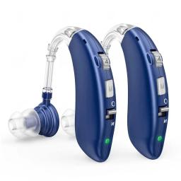 Aparelho auditivo recarregável para idosos, invisível, super orelha, amplificador de som, ajustável, BTE, novo - Image 4