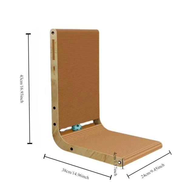 Placa de Arranhão de Madeira para Gatos - Resistente ao Desgaste e Ideal para Treinamento de Garra