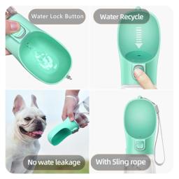 Garrafa de água portátil para cães e gatos, tigela de bebida, ao ar livre, caminhar, cachorro, pet, viagem, pequeno, grande, cão suprimentos - Image 3