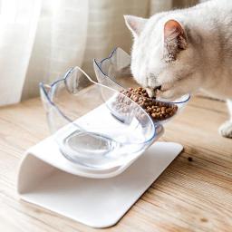 Tigela de gato dupla antiderrapante com suporte, Alimentação para animais de estimação, Tigelas de água para gatos e cães, Alimentador de cães - Image 1