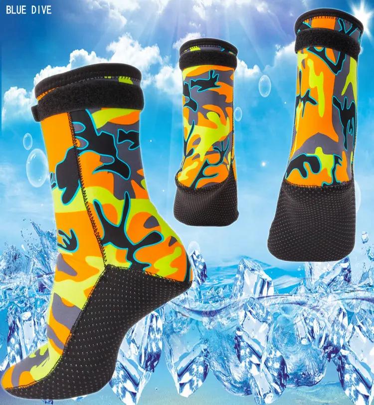 Meias de mergulho de neoprene, Snorkeling Fins, Botas de esportes aquáticos, Adulto Wet Suit Shoes, 3mm - Image 1
