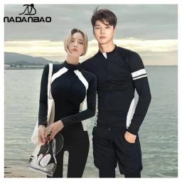 Homens e mulheres de manga comprida, roupa de mergulho de secagem rápida, snorkeling surf wetsuit, Zipper Water Sport Clothing, Five Suit - Image 1